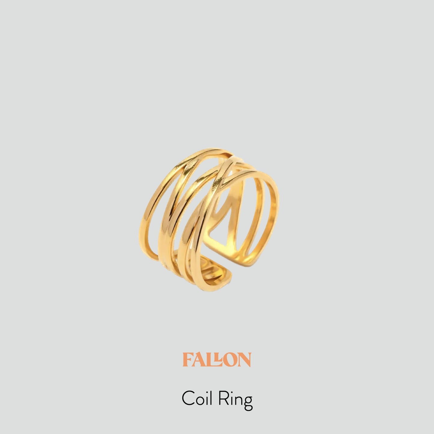 Fallon Coil Ring (Adjustable)