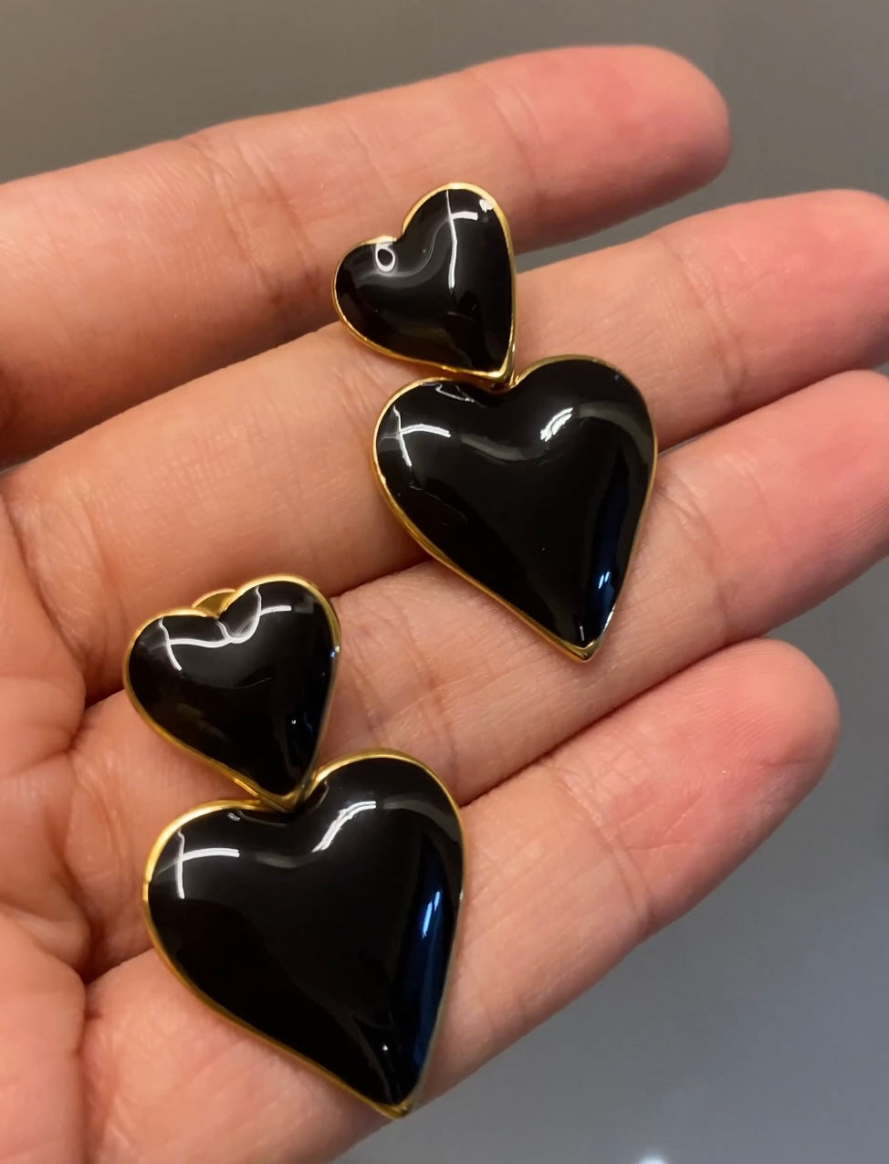 Fallon Double Heart Earrings