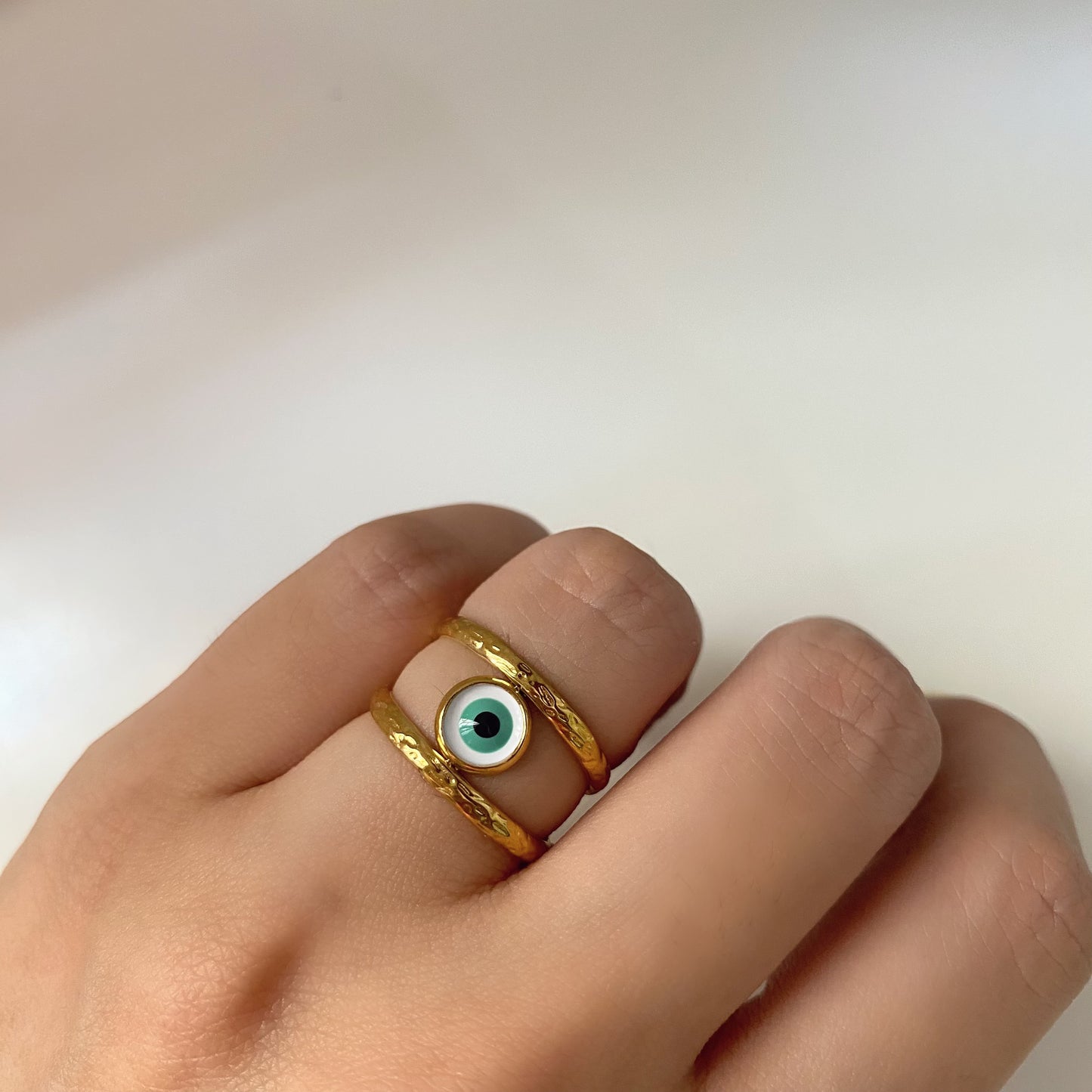 Akemi Evil Eye Ring | Adjustable