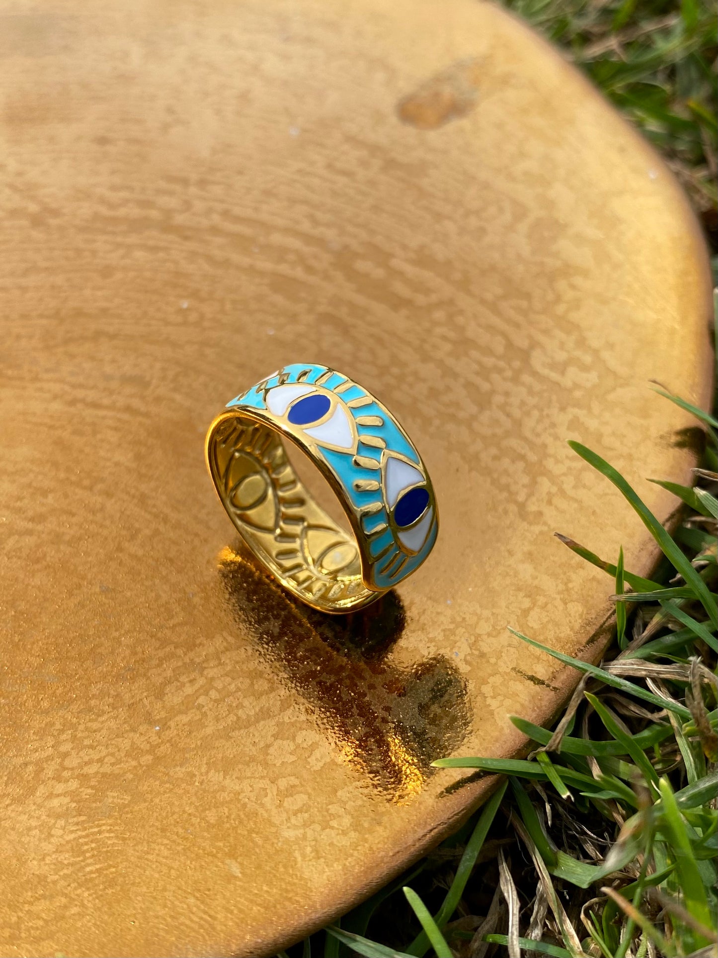 Rae Boho Evil Eye Ring | Adjustable