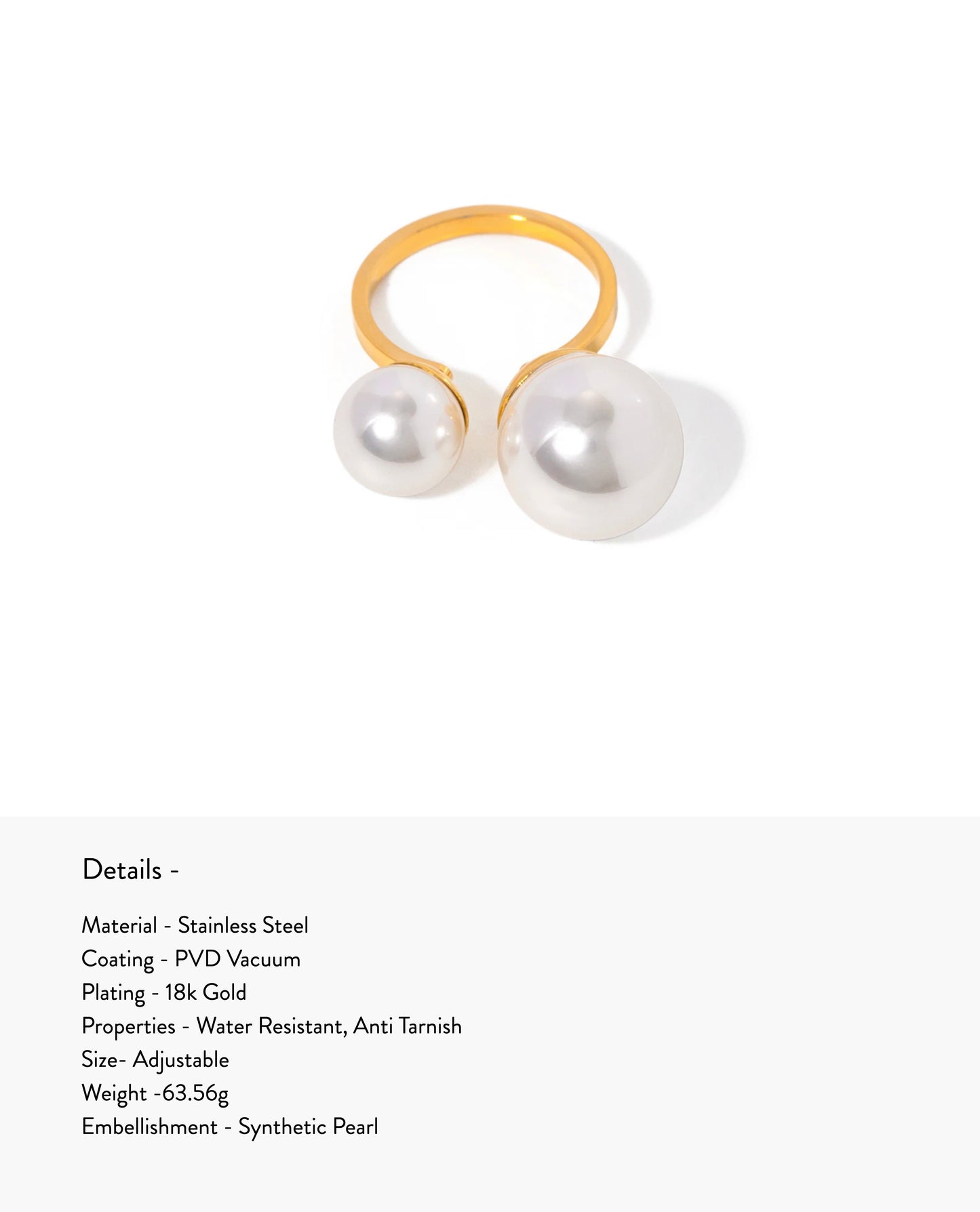 Isla - Pearl Ring | Adjustable