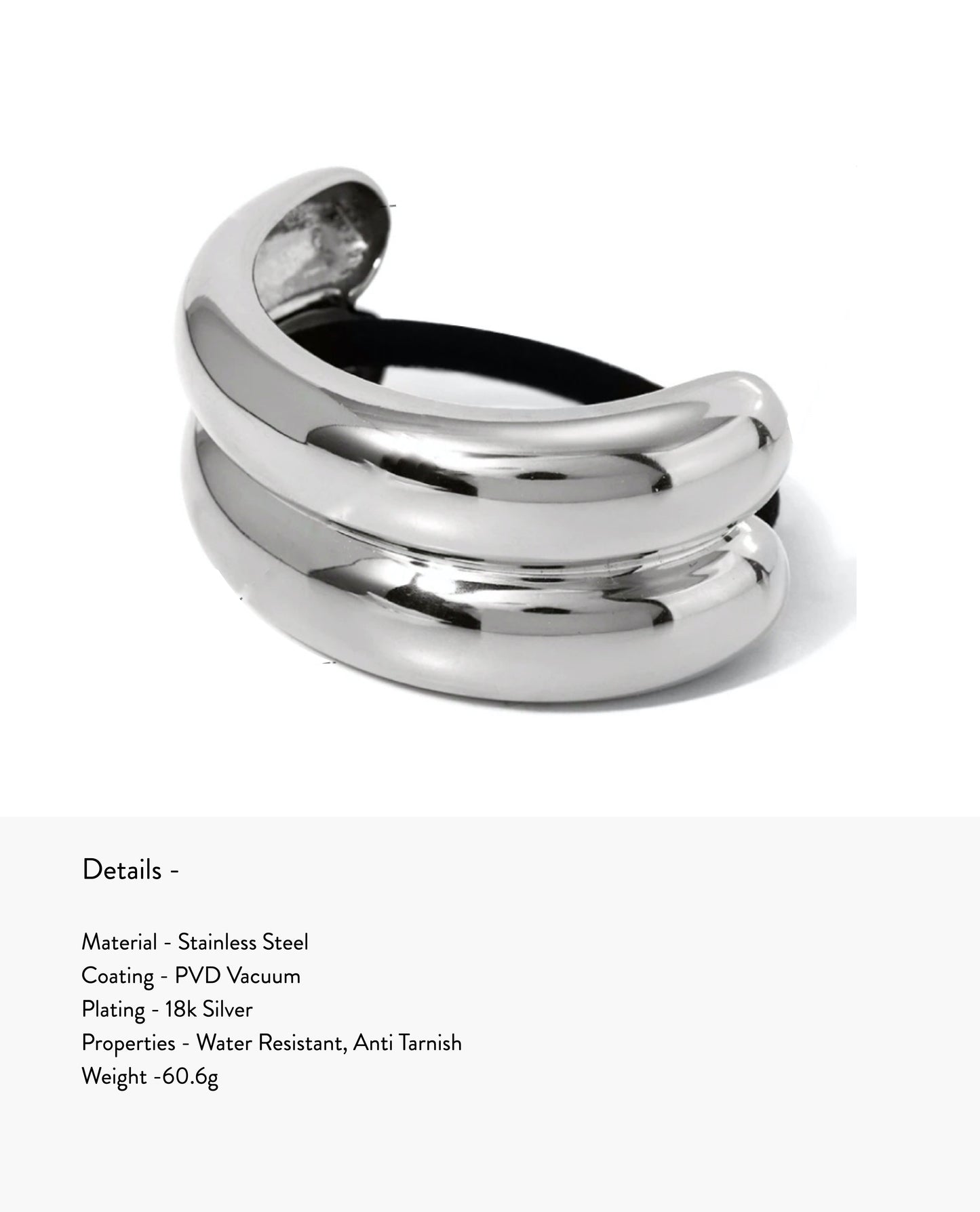 Isla - Lana Pony Cuff (Silver)