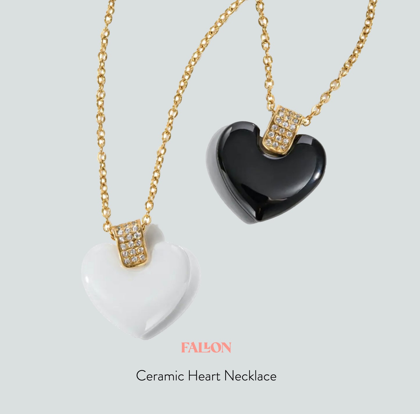 Fallon Ceramic Heart Necklace