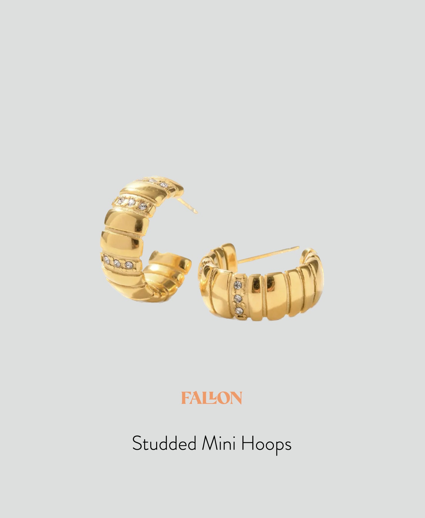 Fallon Studded Mini Hoops