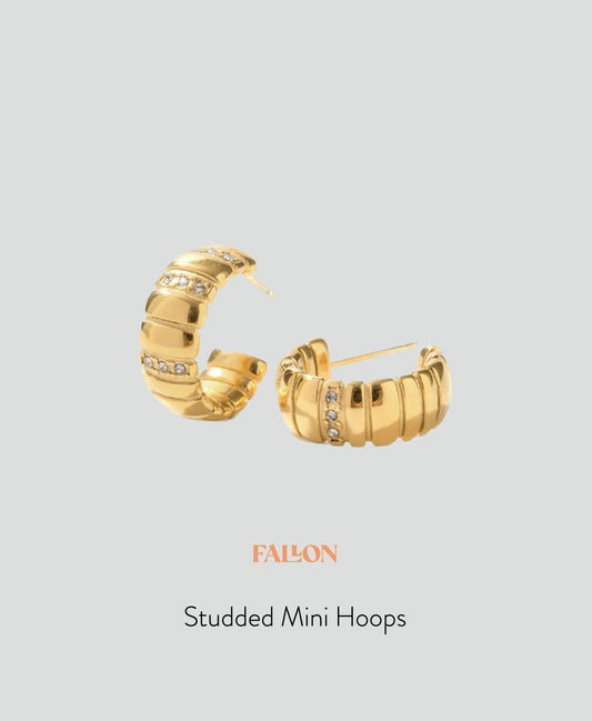 Fallon Studded Mini Hoops