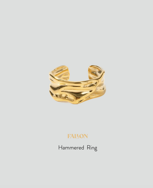 Fallon Hammered Ring ( Adjustable)