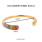 Rae Rainbow Pebble Bangle | Adjustable