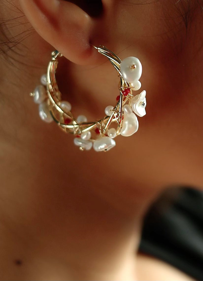 Kaia Freshwater Pearl Hoops