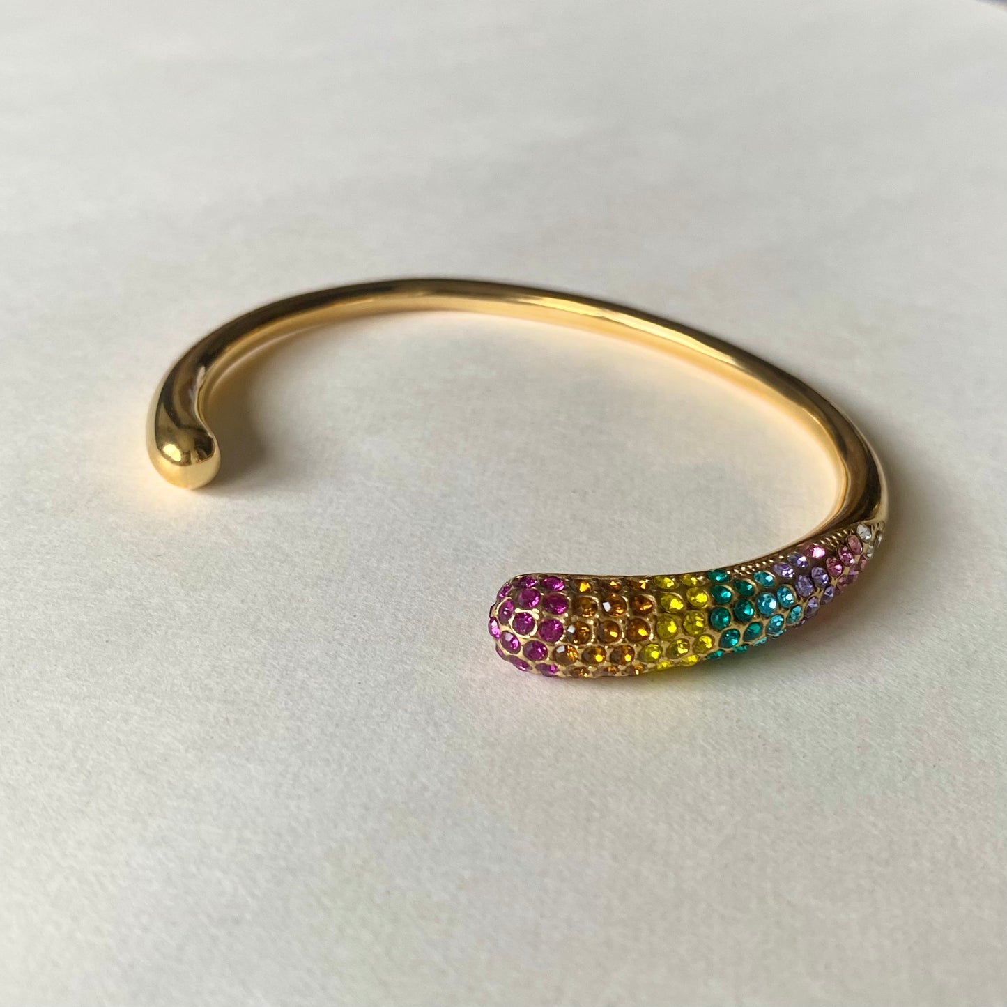 Rae Rainbow Pebble Bangle | Adjustable