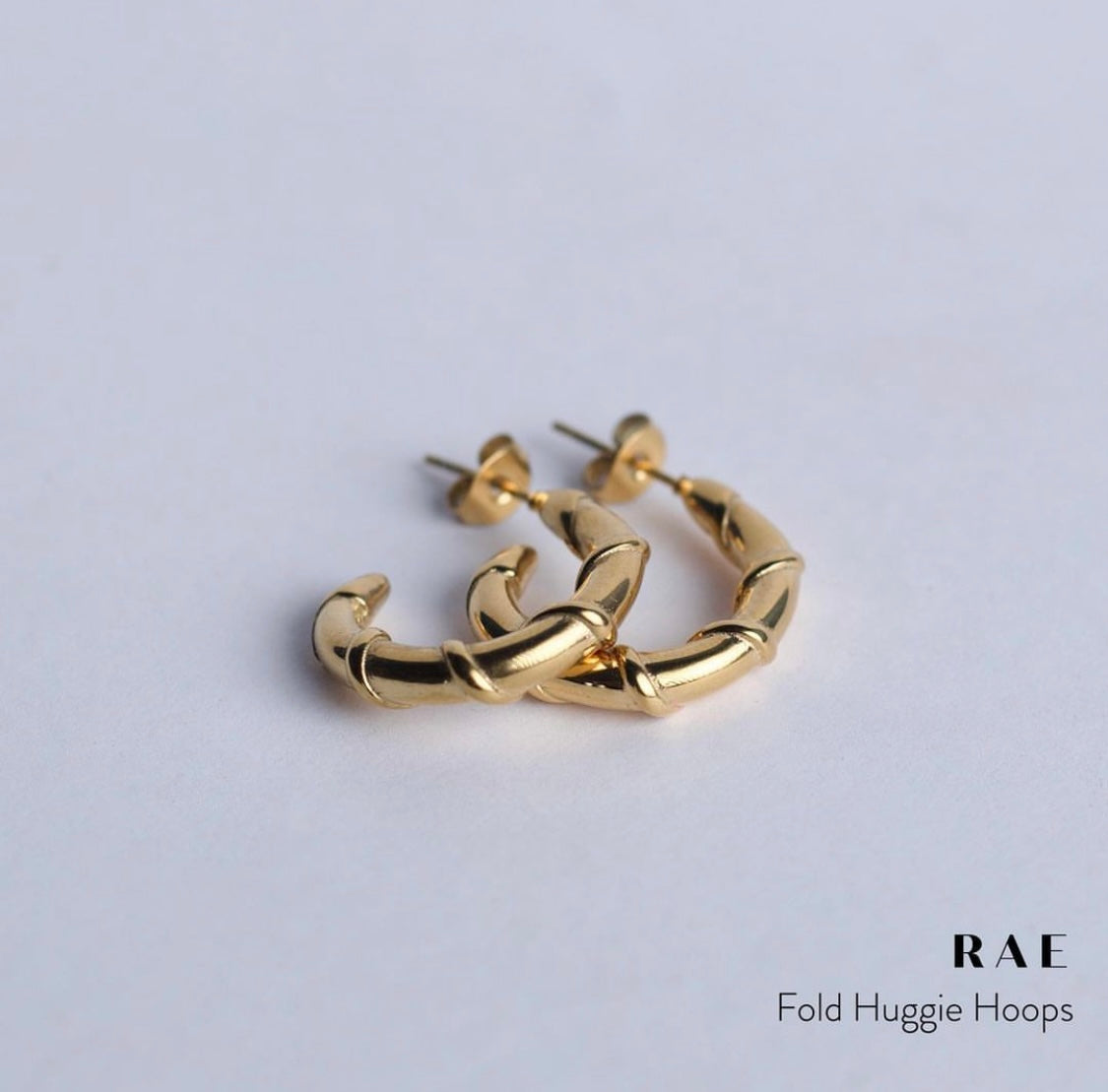 Rae Fold Huggie Hoops